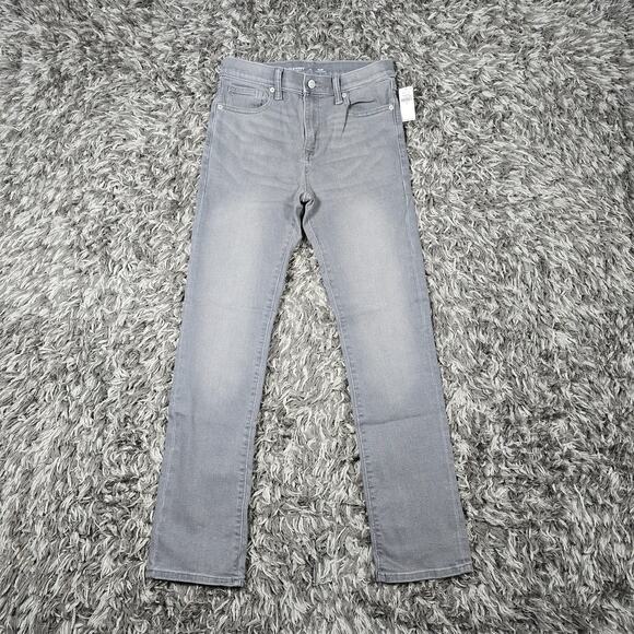 Old Navy Jeans Boys 16 Gray Built In Tough Slim 360 Stretch Denim Pants - Picture 1 of 9